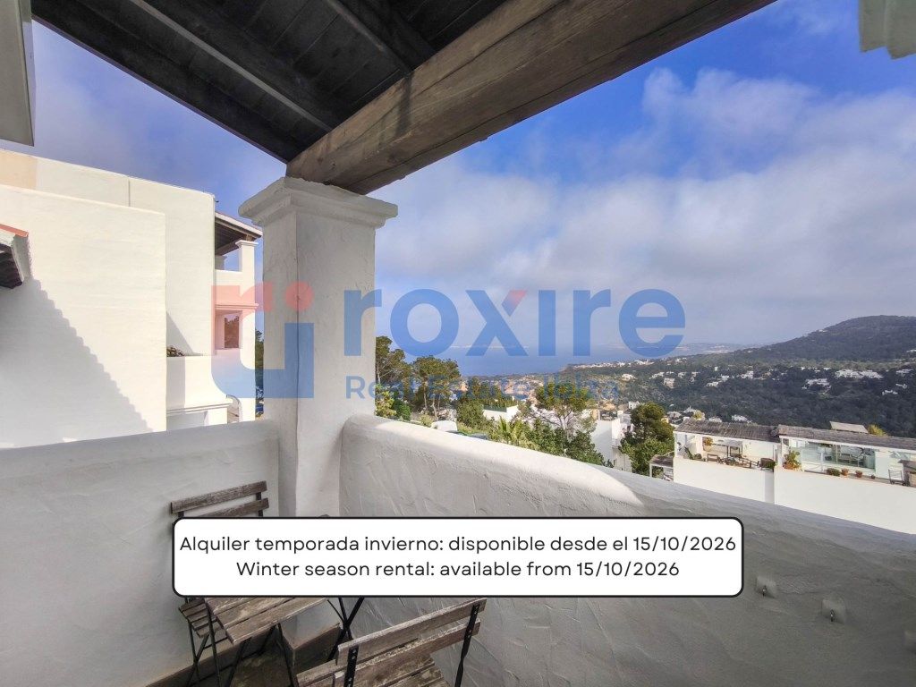 Vista exterior de Estudi de lloguer en Sant Josep de sa Talaia amb Aire condicionat, Terrassa i Moblat