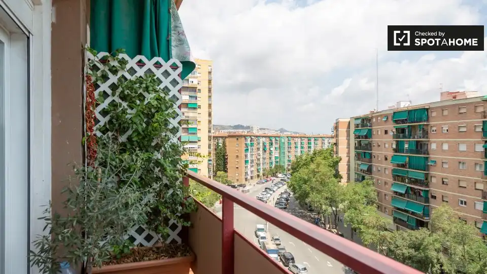 Terrassa de Apartament per a compartir en Barcelona amb Aire condicionat, Calefacció i Terrassa