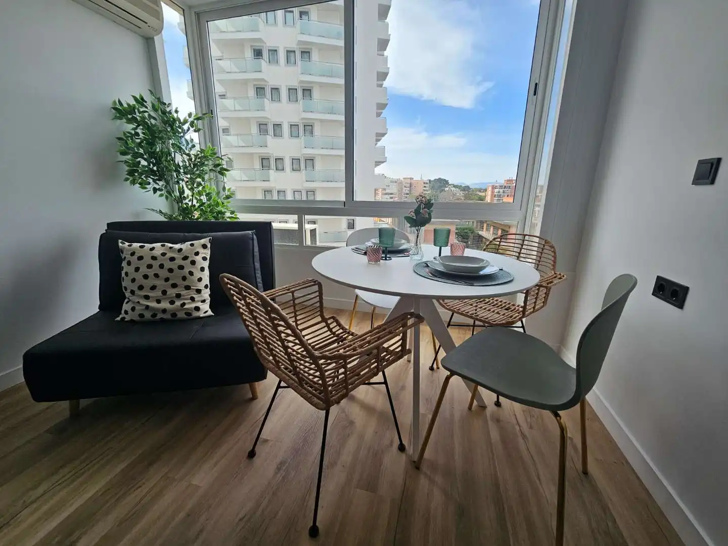 Balcony of Study for rent in Torremolinos  with Air Conditioner, Heating and Terrace