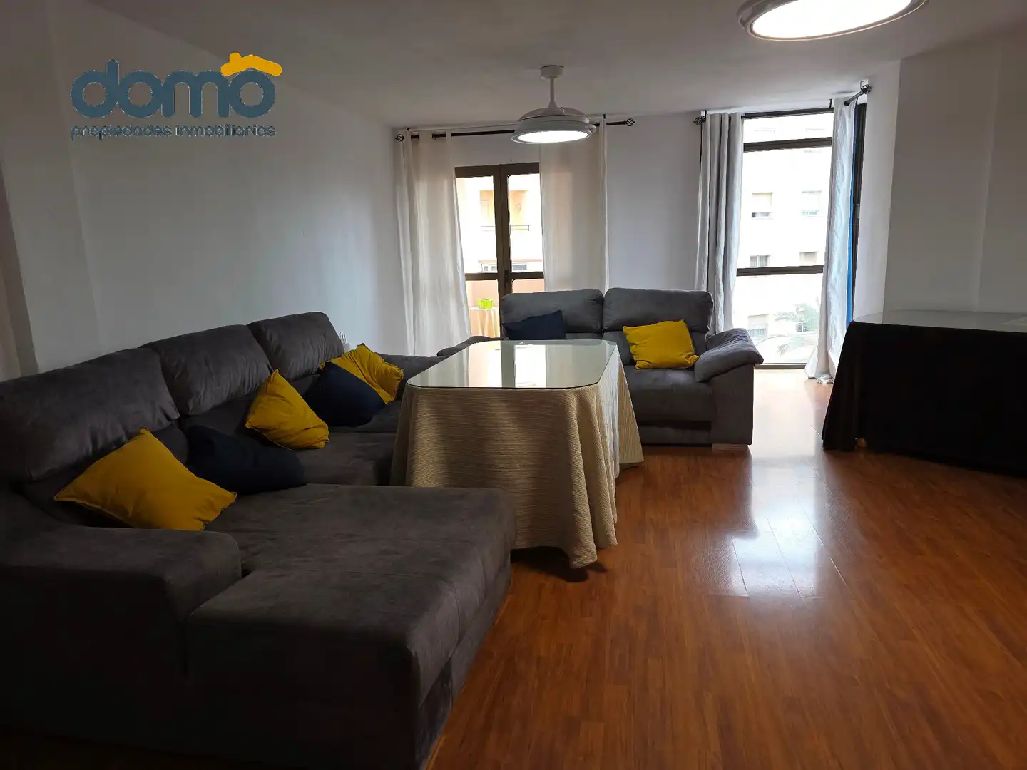 Living room of Flat for sale in El Ejido  with Air Conditioner, Parquet flooring and Terrace