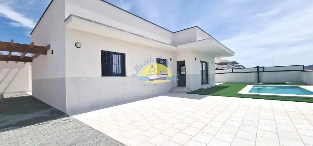 Vista exterior de Casa o chalet en venta en Mazarrón con Jardín privado, Terraza y Piscina