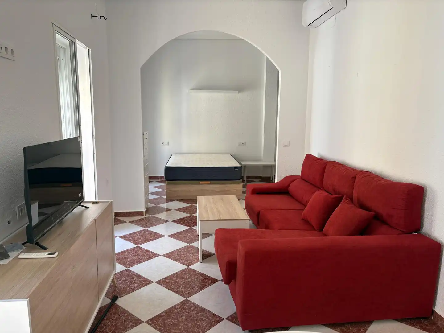 Wohnzimmer von Wohnung zur Miete in Badajoz mit Klimaanlage, Heizung und Möbliert