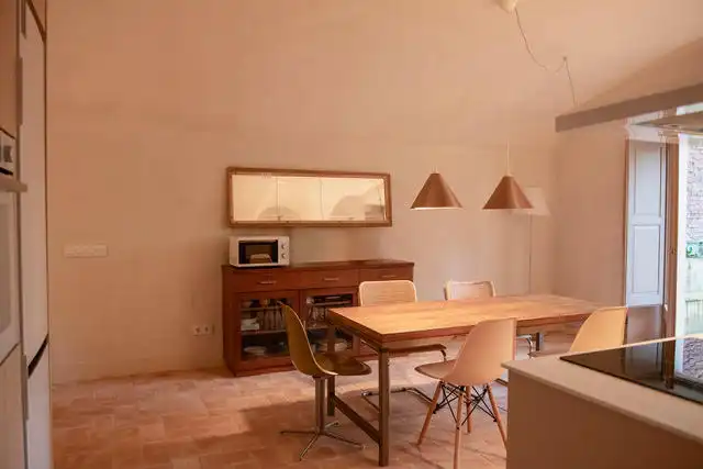 Dining room of Flat for rent in Girona  with Heating, Terrace and Furnished