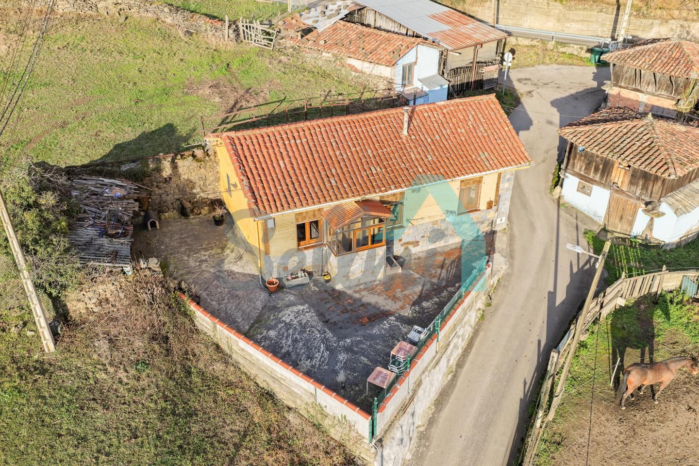Vista exterior de Casa o chalet en venta en Mieres (Asturias) con Calefacción, Jardín privado y Terraza