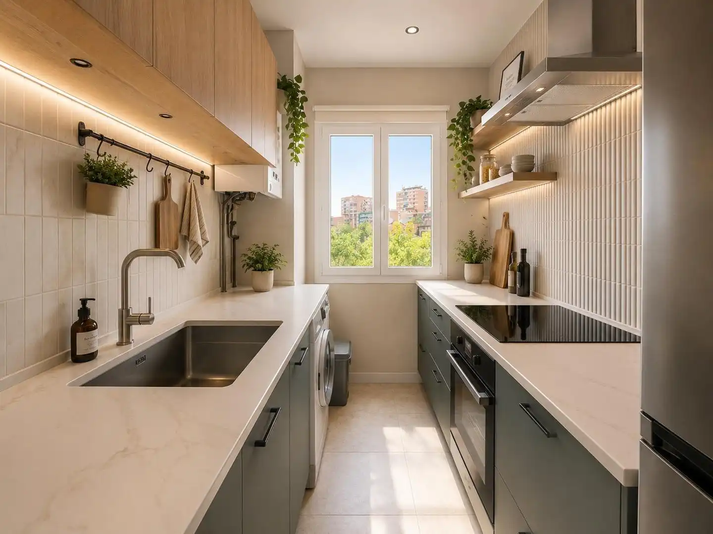 Cocina de Apartamento en venta en Madrid con Aire acondicionado, Calefacción y Parquet