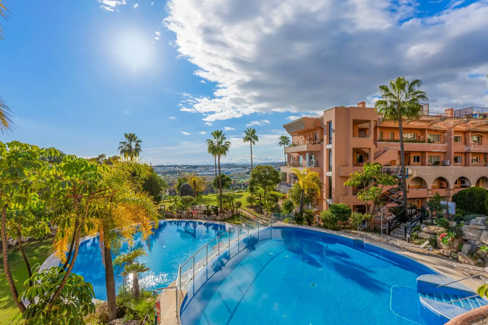 Exterior view of Apartments for sale in Marbella  with Air Conditioner, Terrace and Swimming Pool