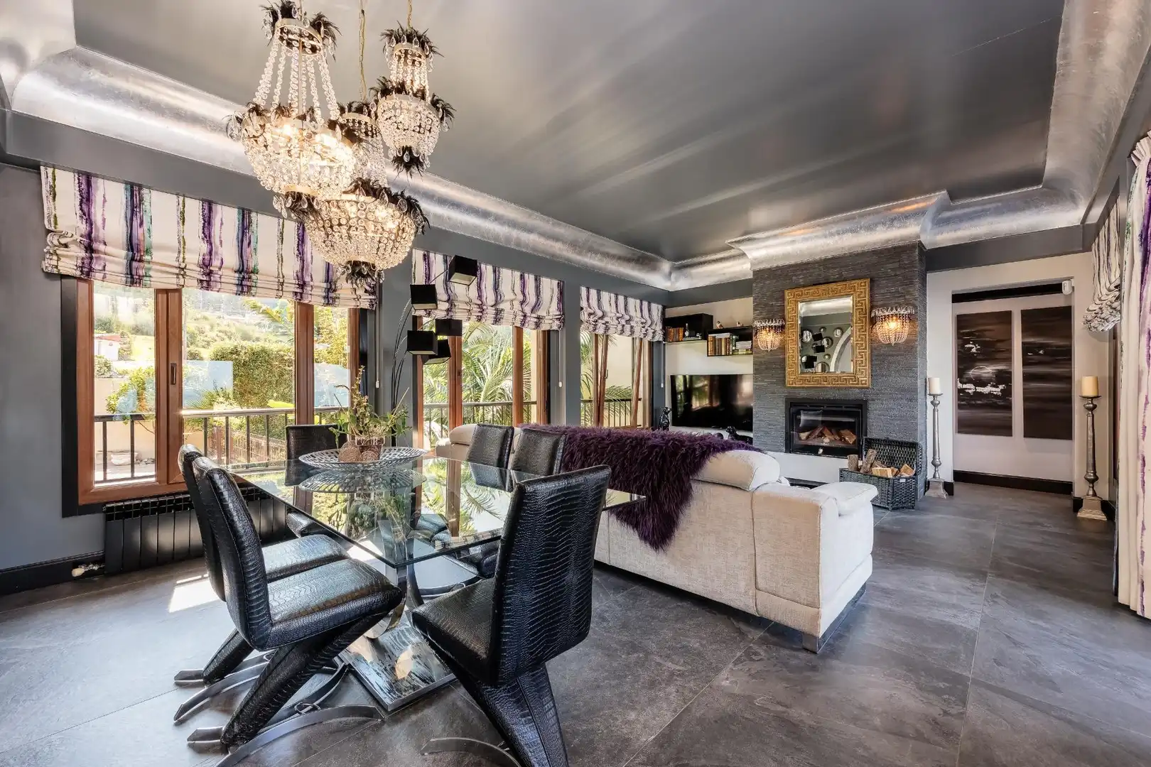 Dining room of Houses for sale in Oia  with Air Conditioner, Heating and Private garden