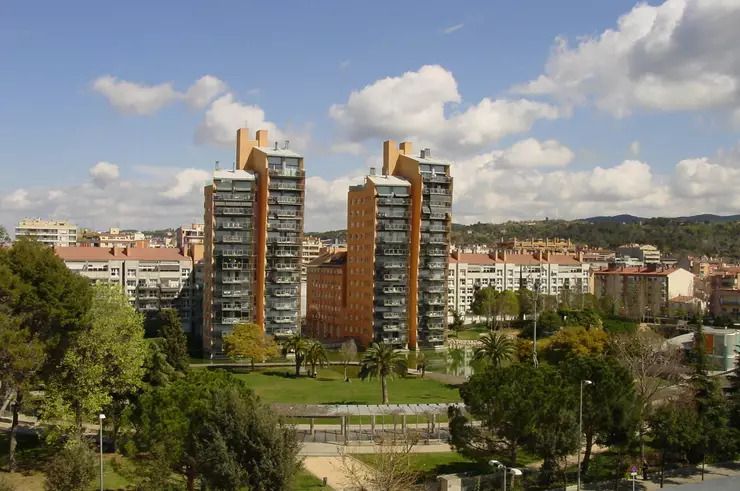 Vista exterior de Pis en venda en Girona Capital amb Aire condicionat, Calefacció i Parquet