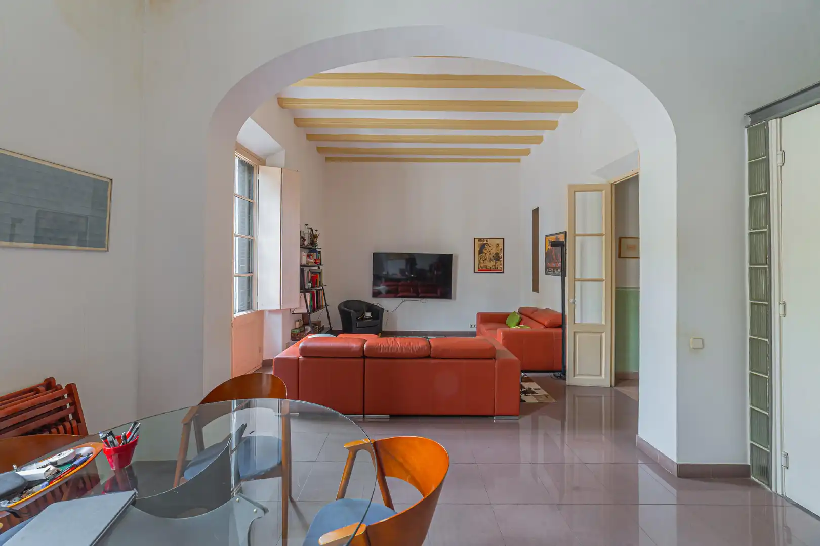 Sala d'estar de Pis en venda en Barcelona amb Aire condicionat i Calefacció