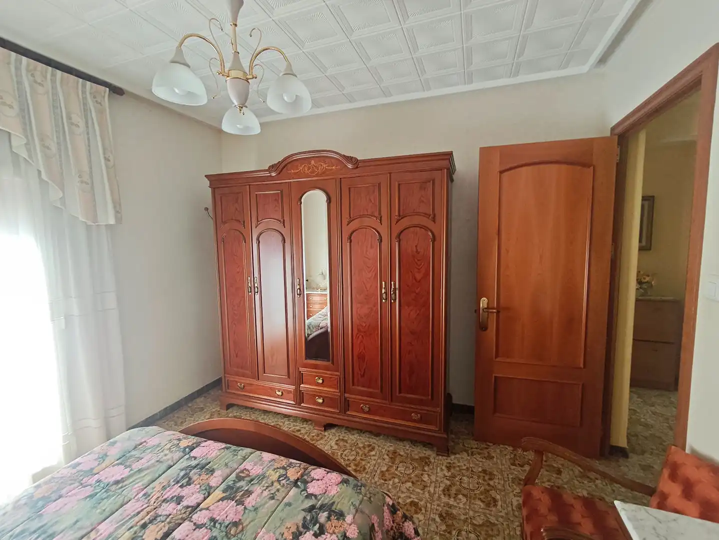 Bedroom of Flat for sale in L'Aldea  with Air Conditioner and Balcony