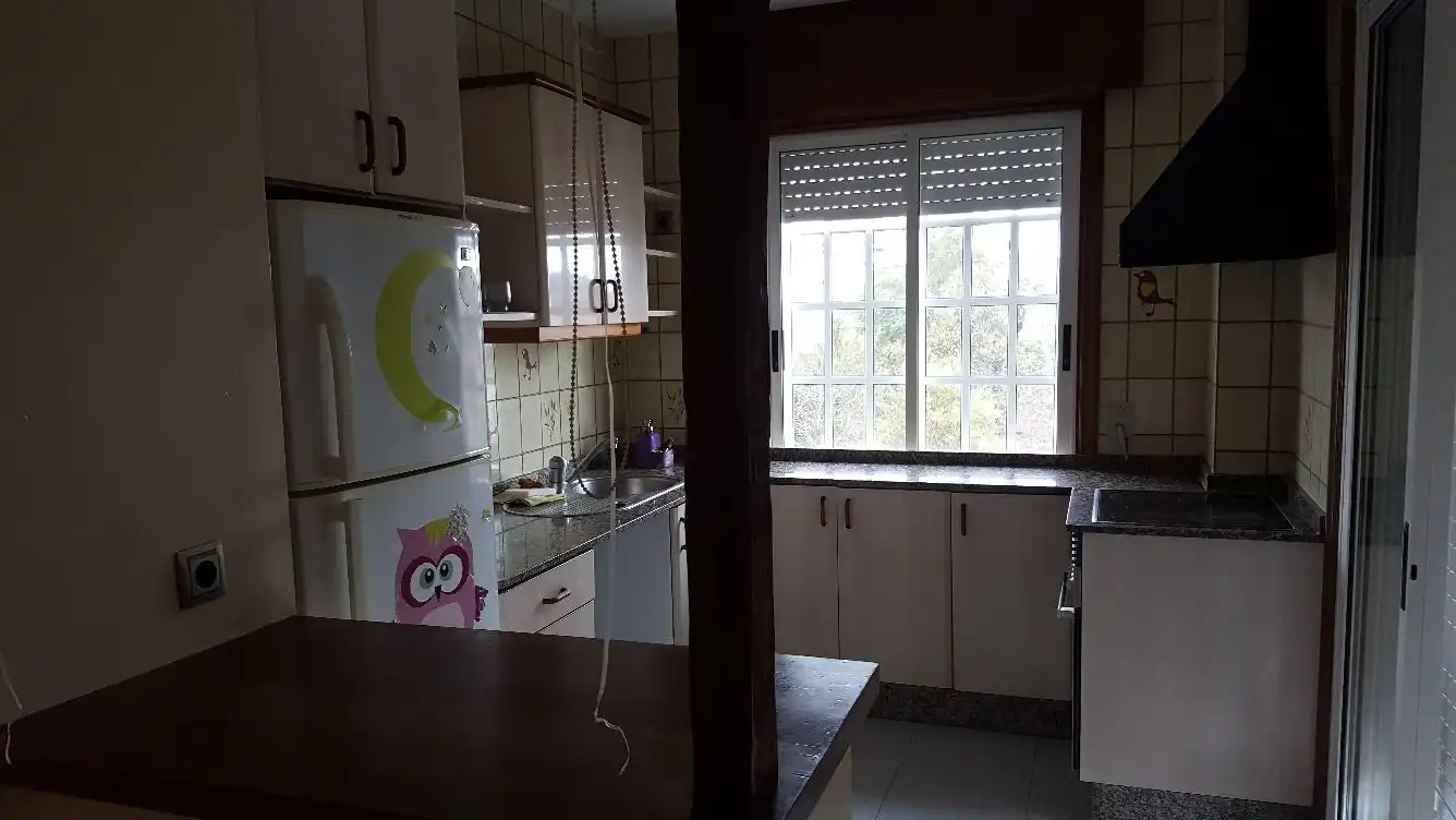 Cuina de Casa o xalet en venda en Vigo  amb Jardí privat, Parquet i Terrassa