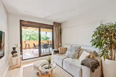 Sala de estar de Apartamento en venta en La Cala Mijas