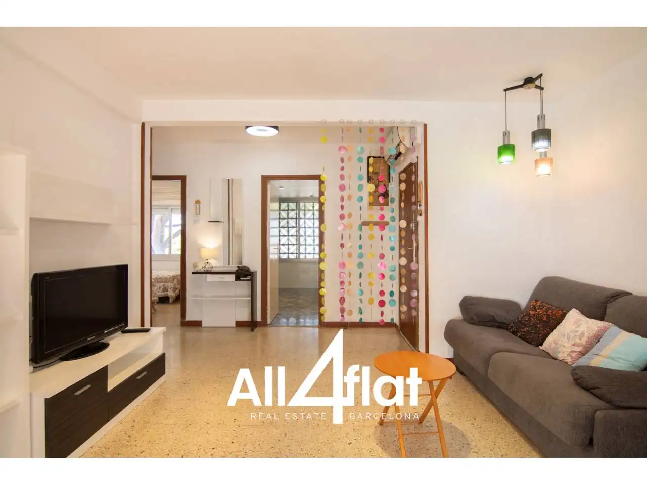 Living room of Flat for rent in Castelldefels  with Air Conditioner, Furnished and Balcony