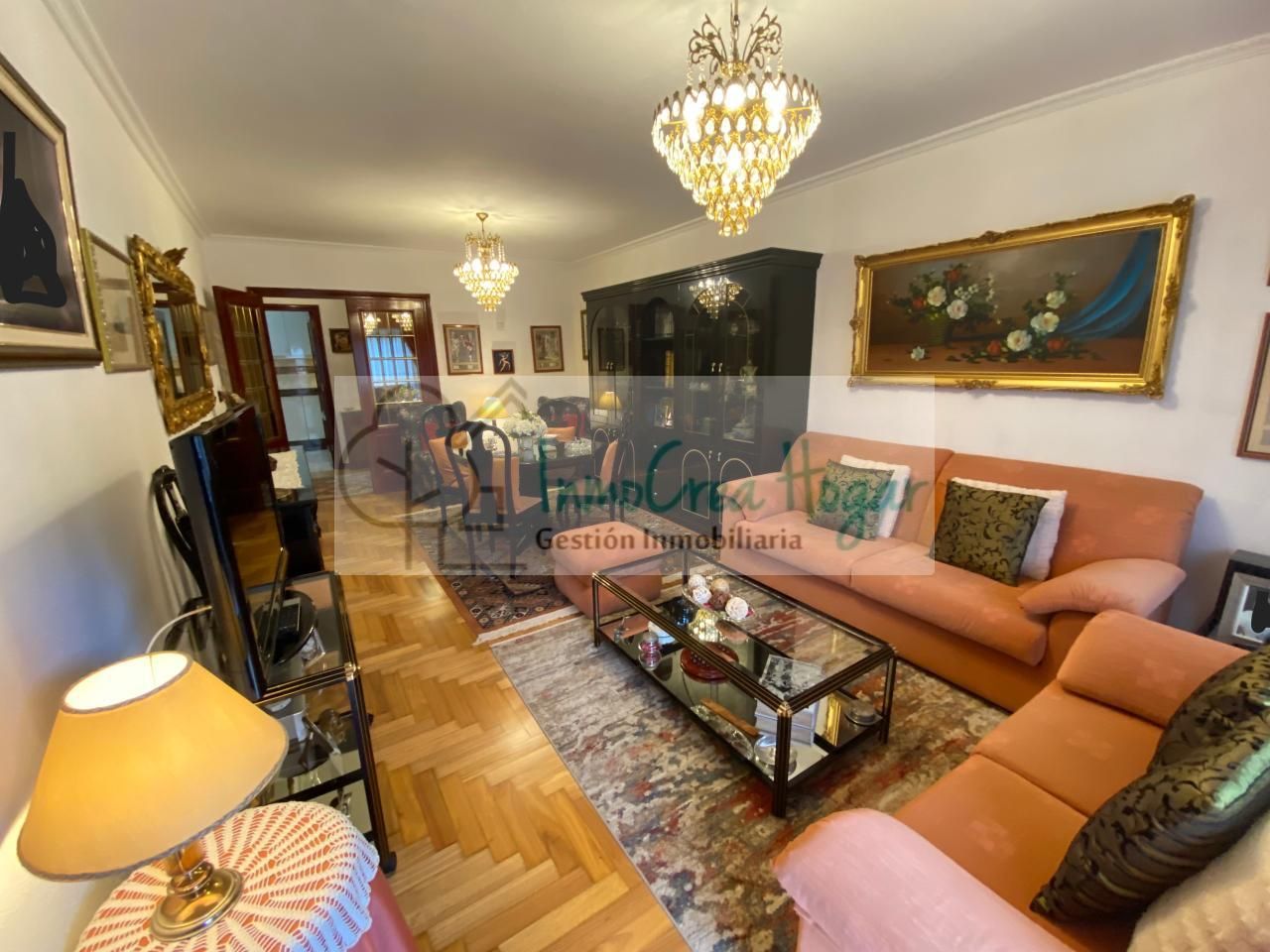 Sala d'estar de Pis en venda en Vigo  amb Calefacció, Parquet i Terrassa