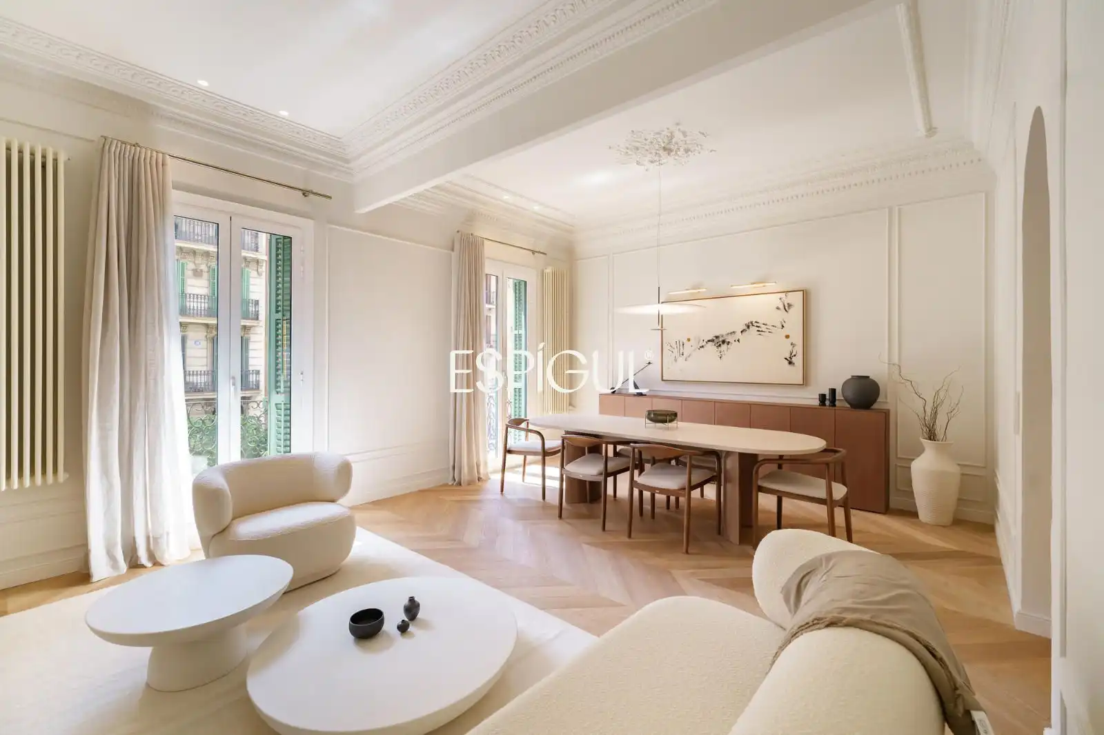 Sala de estar de Piso en venta en Barcelona con Aire acondicionado, Calefacción y Parquet