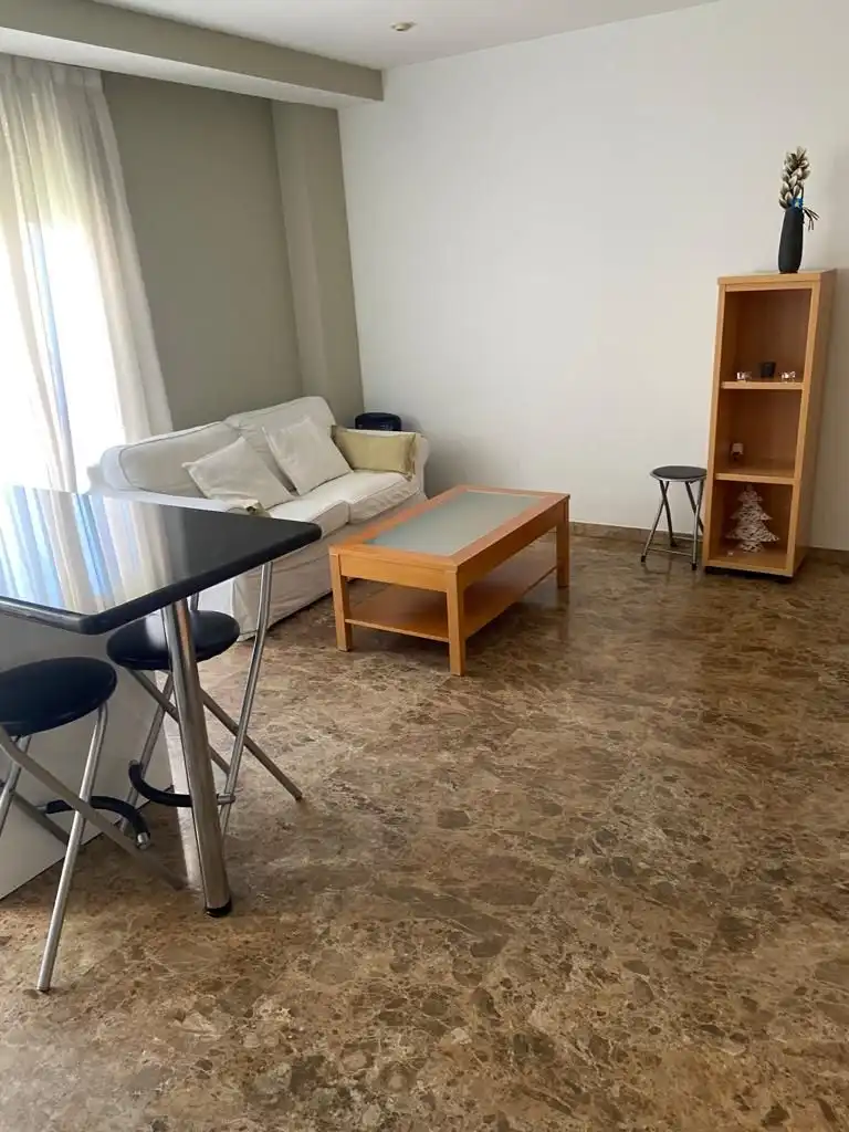 Sala d'estar de Apartament de lloguer en  Valencia Capital amb Aire condicionat, Calefacció i Jardí privat
