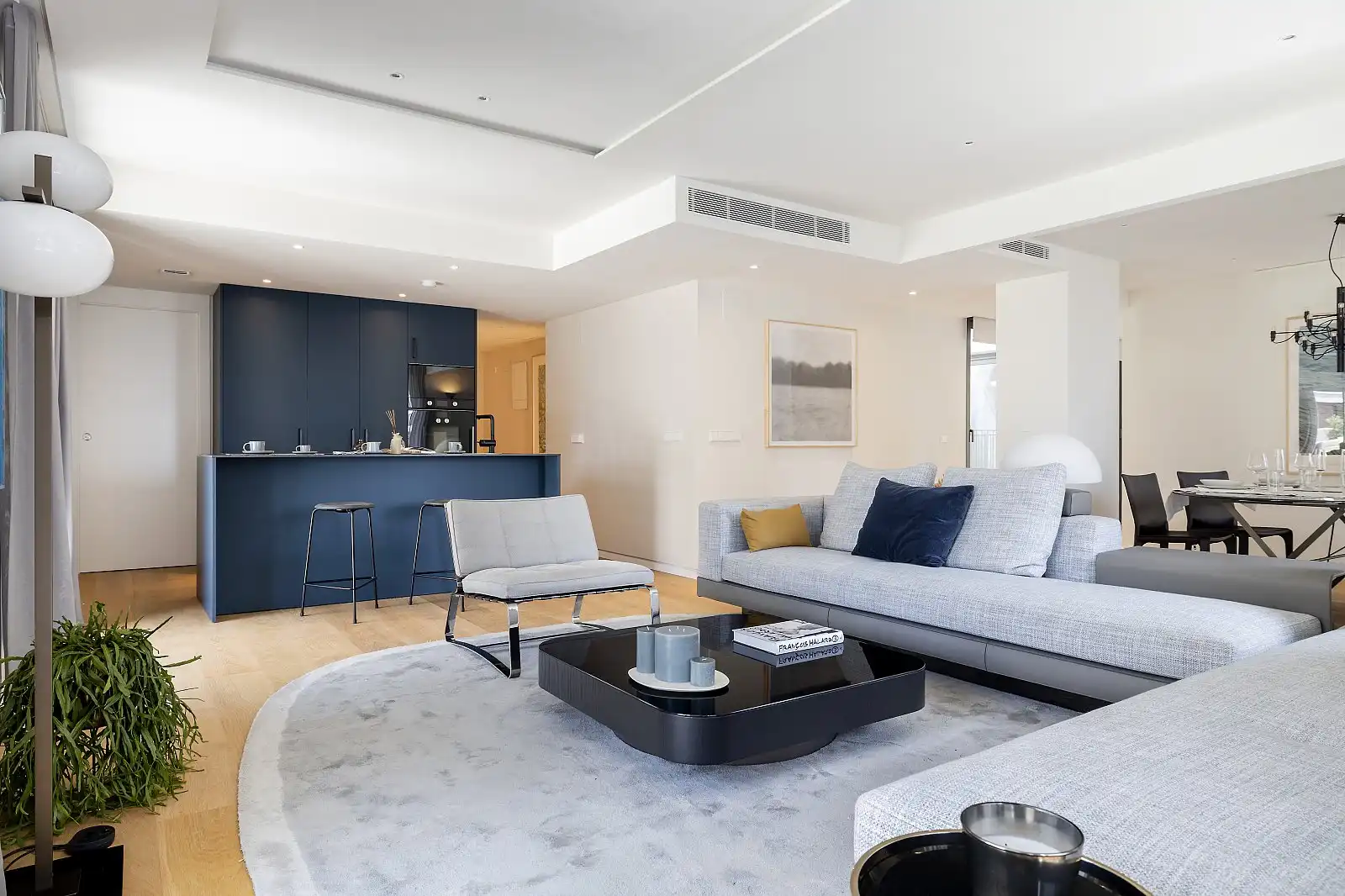 Sala d'estar de Apartament en venda en Barcelona amb Aire condicionat, Jardí privat i Terrassa