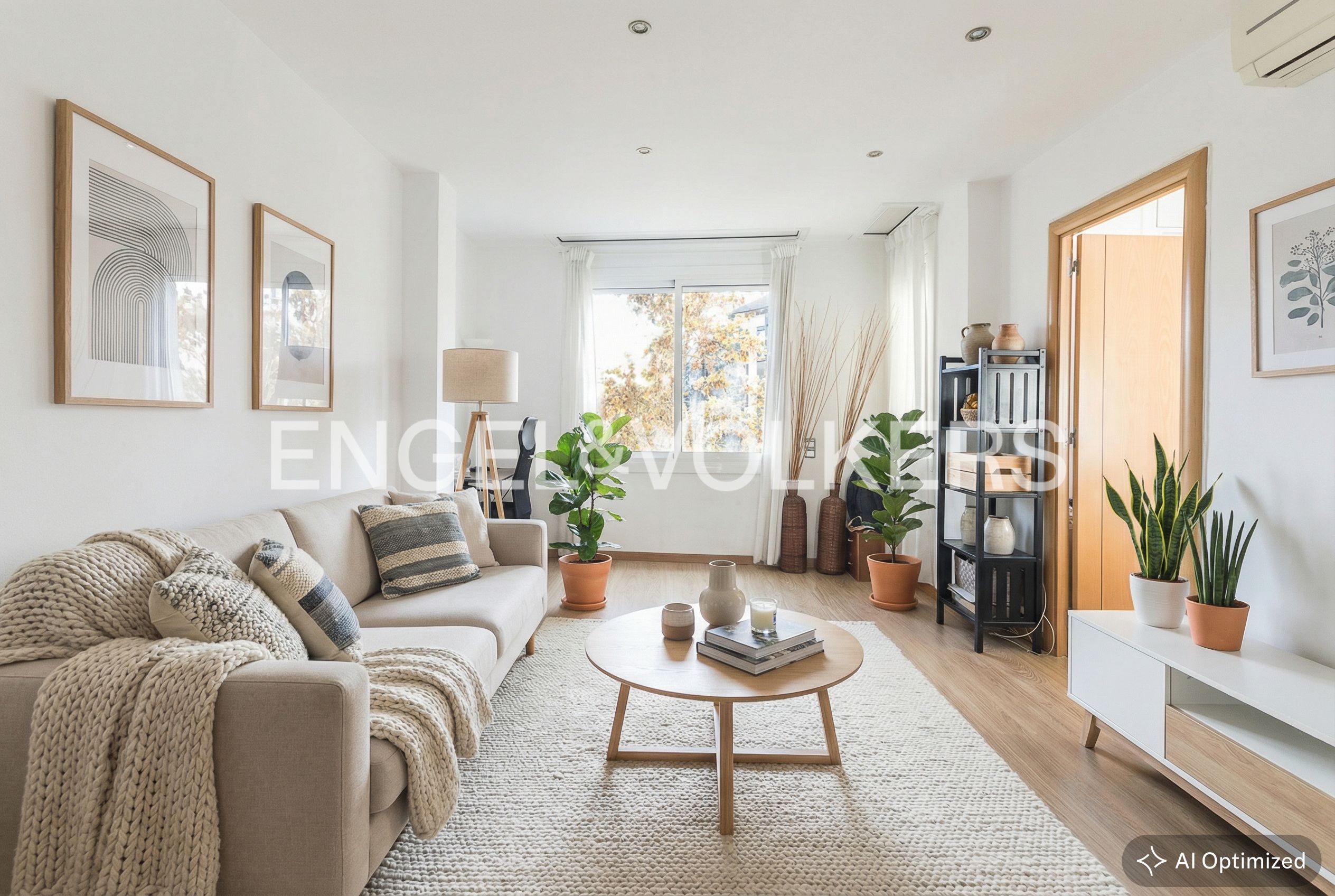 Wohnzimmer von Wohnung zum Verkauf in  Barcelona Capital mit Klimaanlage, Heizung und Balkon