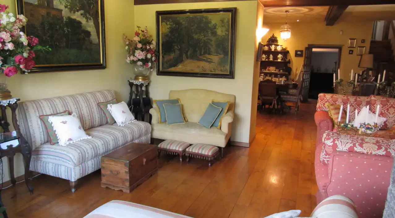 Sala d'estar de Finca rústica en venda en Pravia amb Calefacció, Jardí privat i Parquet