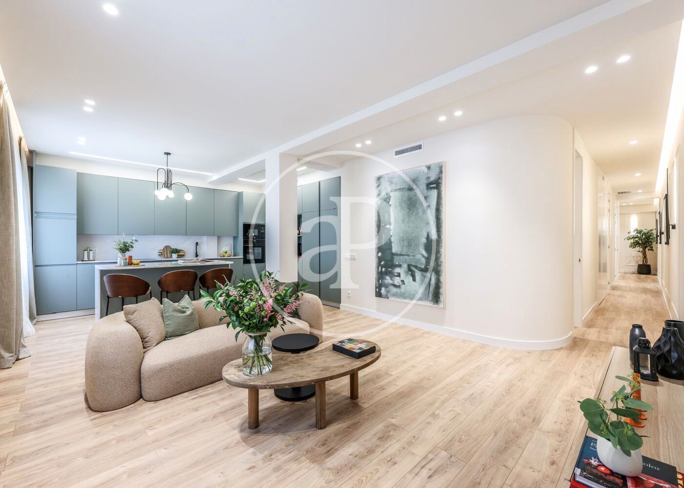 Living room of Flat for sale in  Madrid Capital  with Air Conditioner, Heating and Furnished