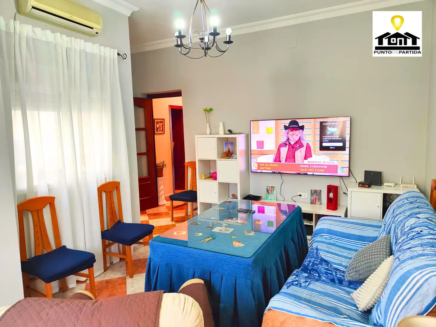 Sala de estar de Casa o chalet en venta en Villarrasa con Aire acondicionado, Terraza y Trastero
