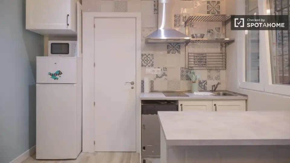 Kitchen of Flat for rent in Madrid  with Air Conditioner, Heating and Furnished