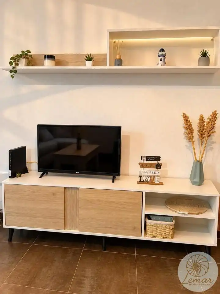 Sala d'estar de Casa o xalet en venda en L'Ametlla de Mar  amb Aire condicionat, Jardí privat i Terrassa