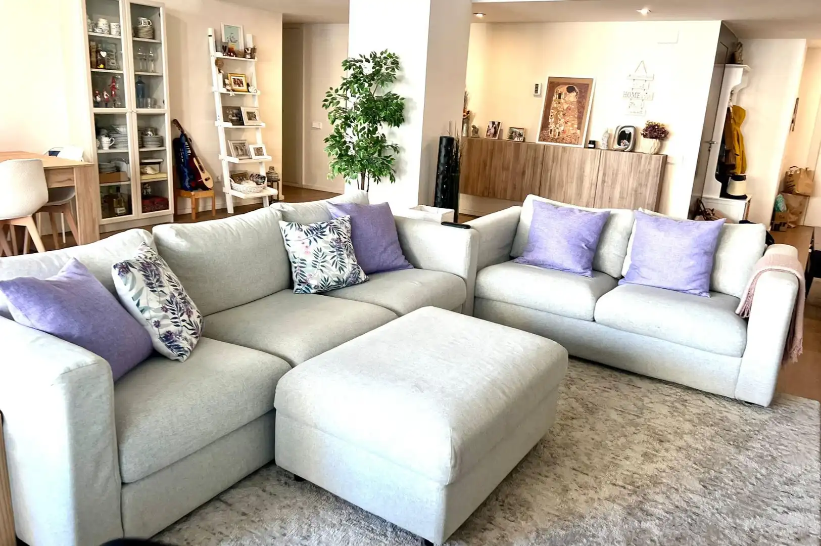 Wohnzimmer von Wohnung zur Miete in Barcelona mit Klimaanlage, Heizung und Parkett