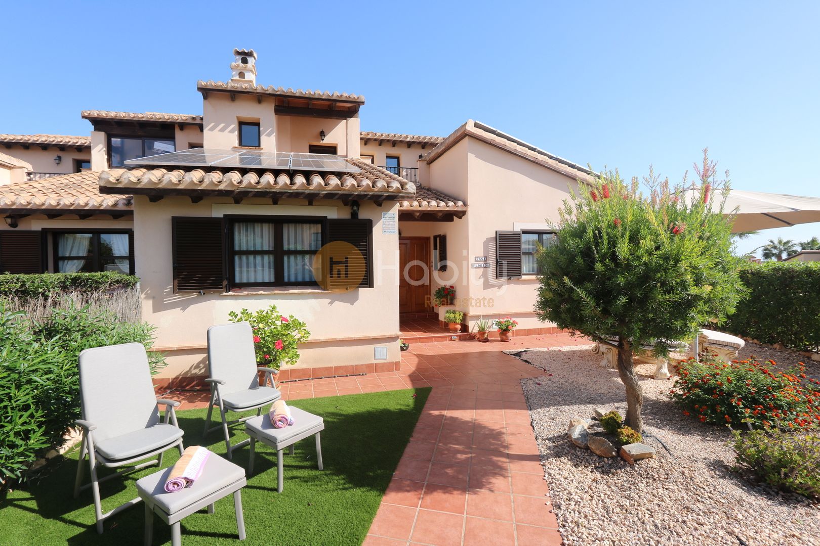 Jardín de Casa adosada en venta en Fuente Álamo de Murcia con Aire acondicionado, Calefacción y Jardín privado