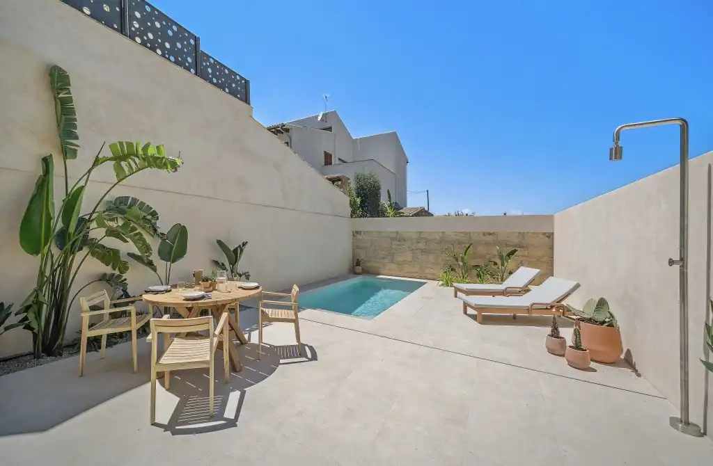 Terraza de Finca rústica en venta en Ariany con Aire acondicionado, Calefacción y Jardín privado