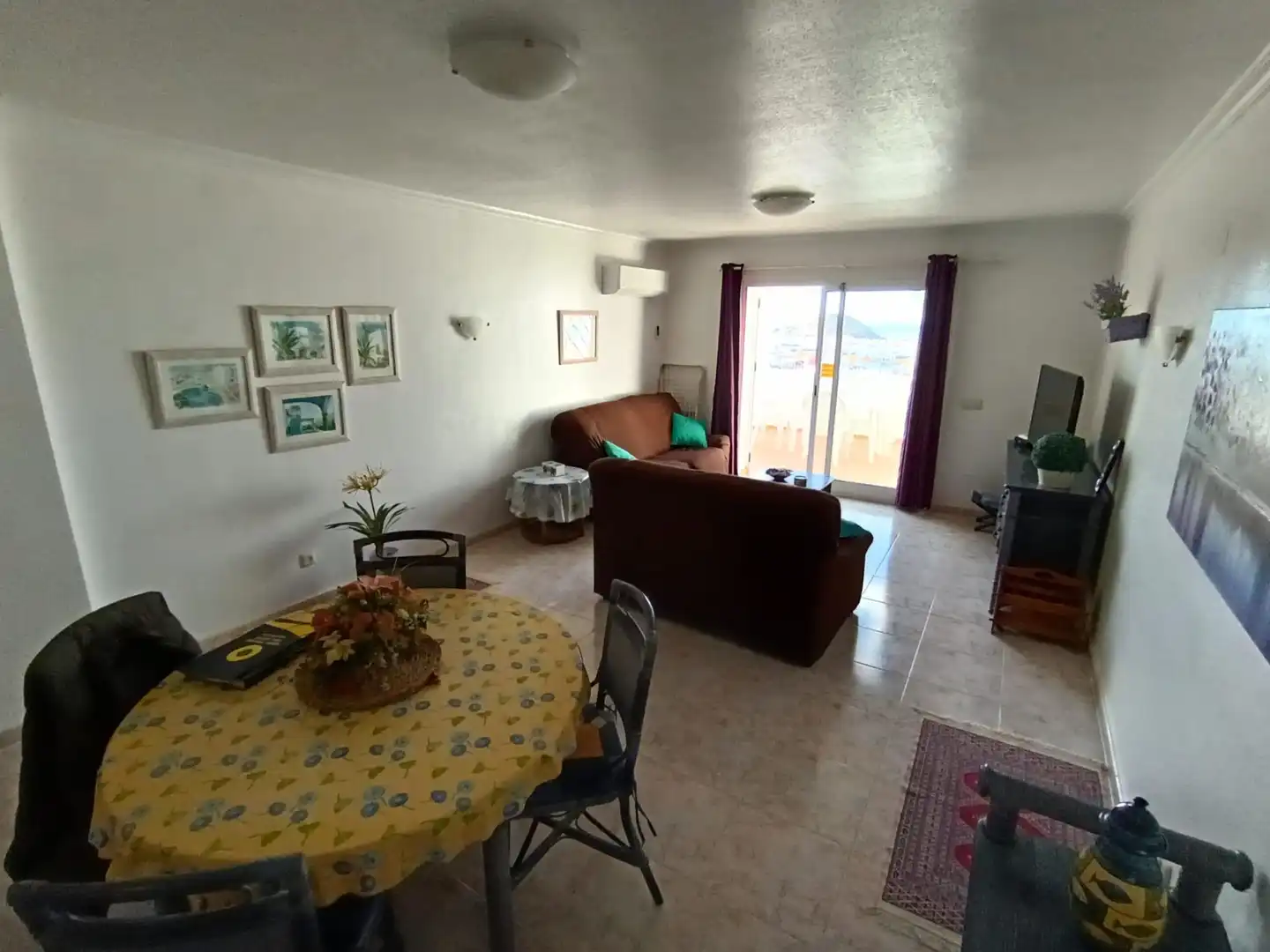 Living room of Flat for sale in Pulpí  with Air Conditioner, Private garden and Furnished