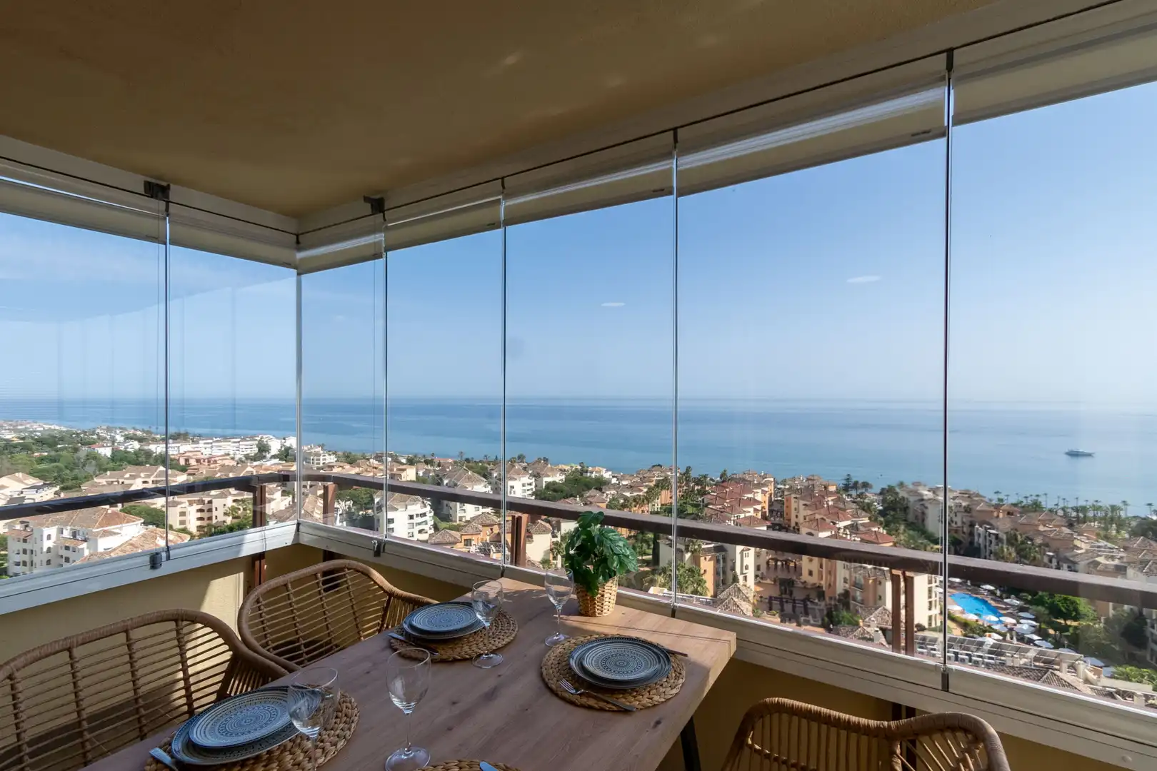 Terraza de Apartamento de alquiler en Marbella con Aire acondicionado, Terraza y Amueblado