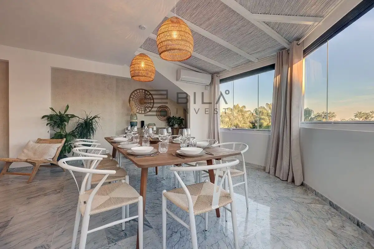 Dining room of Attic for sale in Marbella  with Air Conditioner, Terrace and Swimming Pool