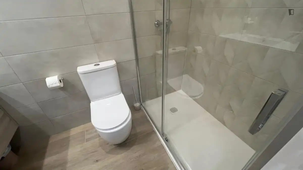 Bany de Apartament de lloguer en Madrid amb Aire condicionat, Calefacció i Moblat