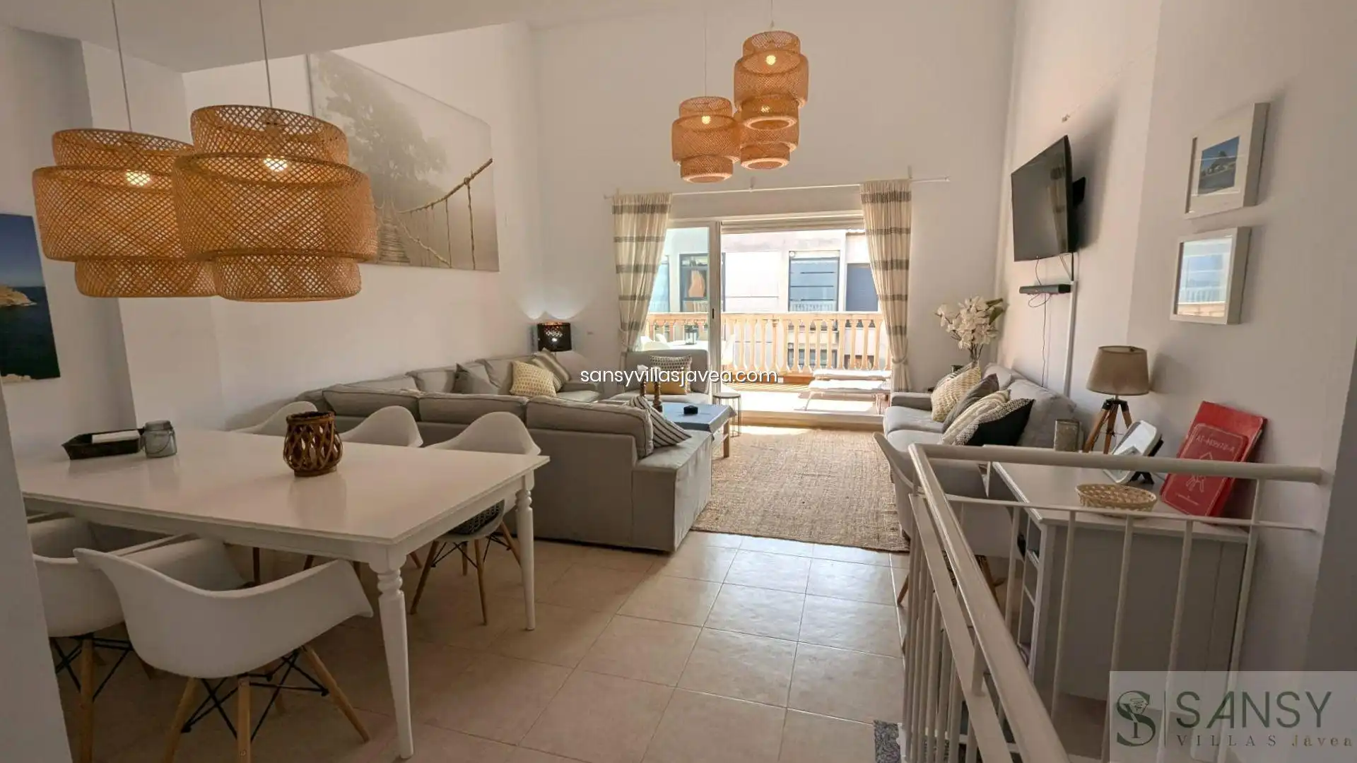 Sala d'estar de Dúplex en venda en Jávea / Xàbia amb Aire condicionat, Calefacció i Piscina comunitària