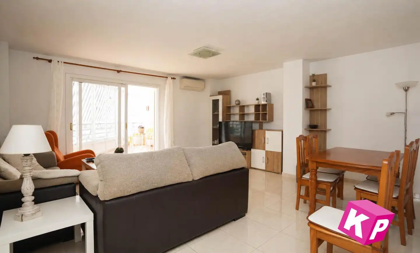 Wohnzimmer von Wohnung zum Verkauf in Santa Pola mit Klimaanlage, Terrasse und Möbliert