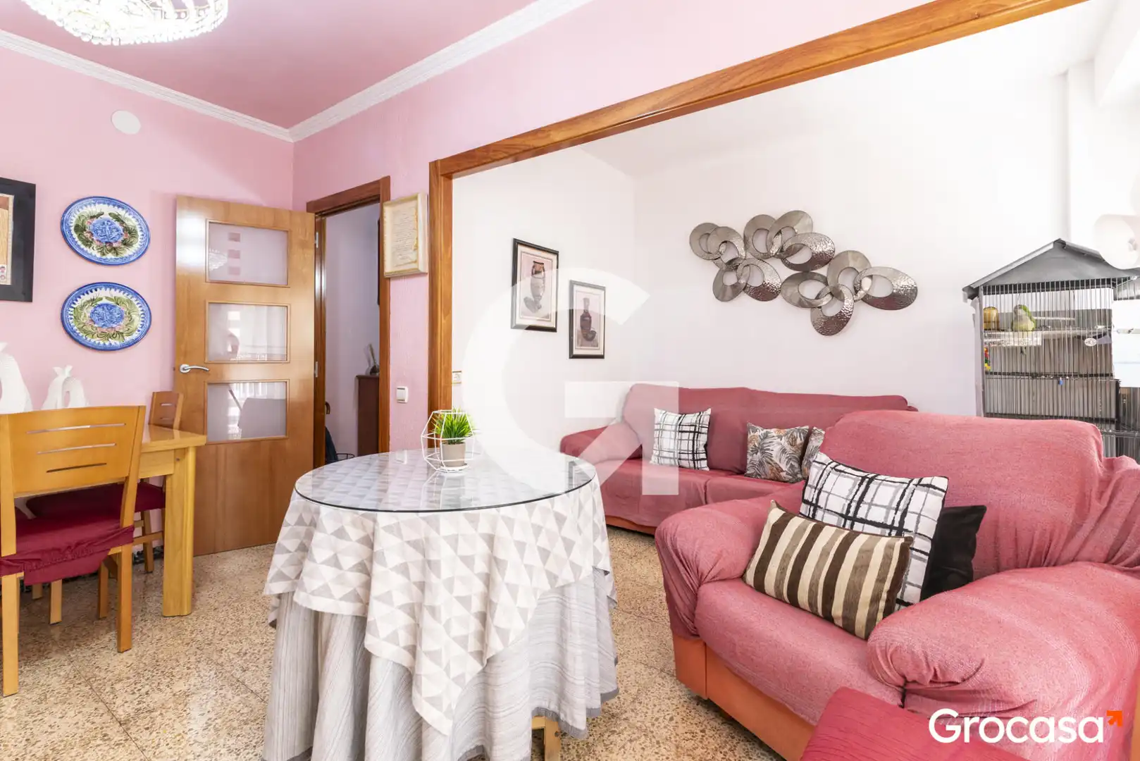 Wohnzimmer von Wohnung zum Verkauf in Sant Joan Despí mit Klimaanlage, Heizung und Balkon