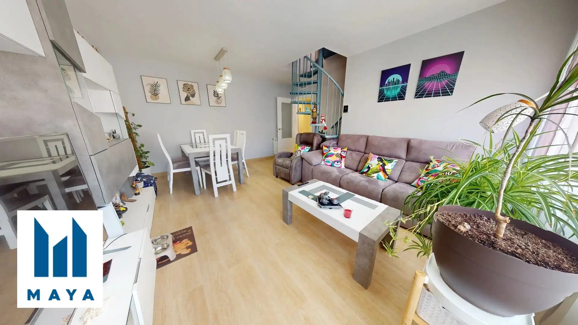 Wohnzimmer von Dachboden zum Verkauf in Leganés mit Klimaanlage, Heizung und Terrasse