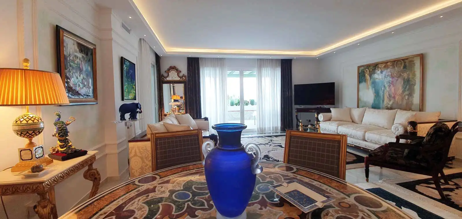 Wohnzimmer von Wohnungen zum Verkauf in Marbella mit Klimaanlage, Terrasse und Abstellraum