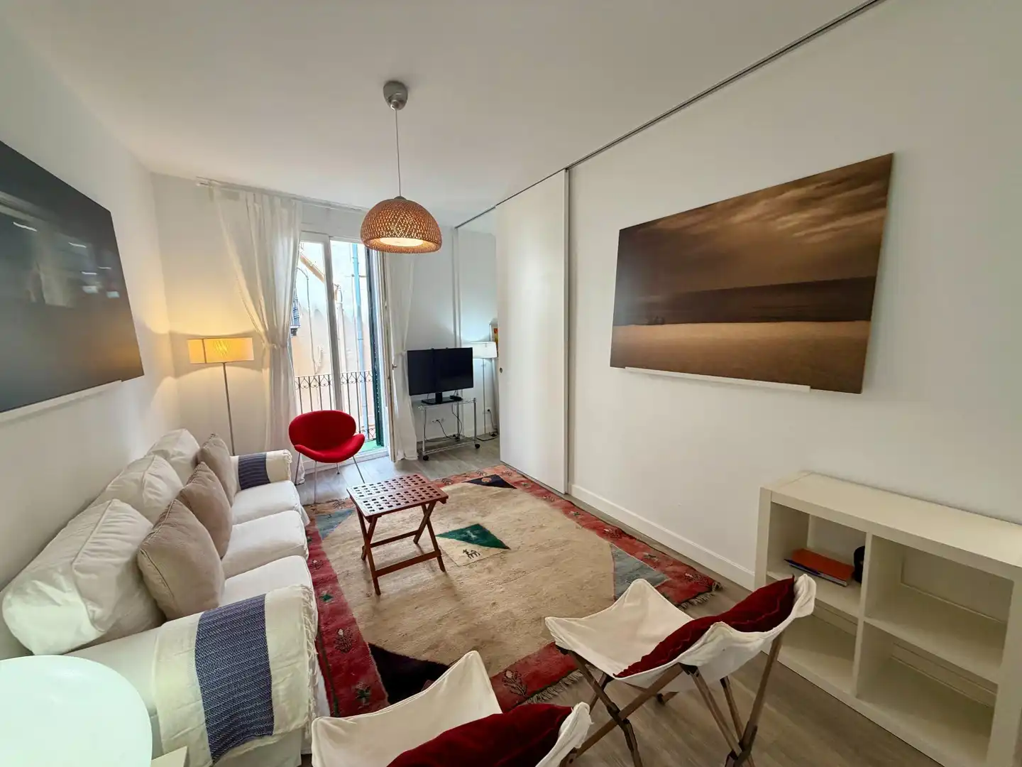 Living room of Flat for rent in  Palma de Mallorca  with Air Conditioner, Heating and Parquet flooring