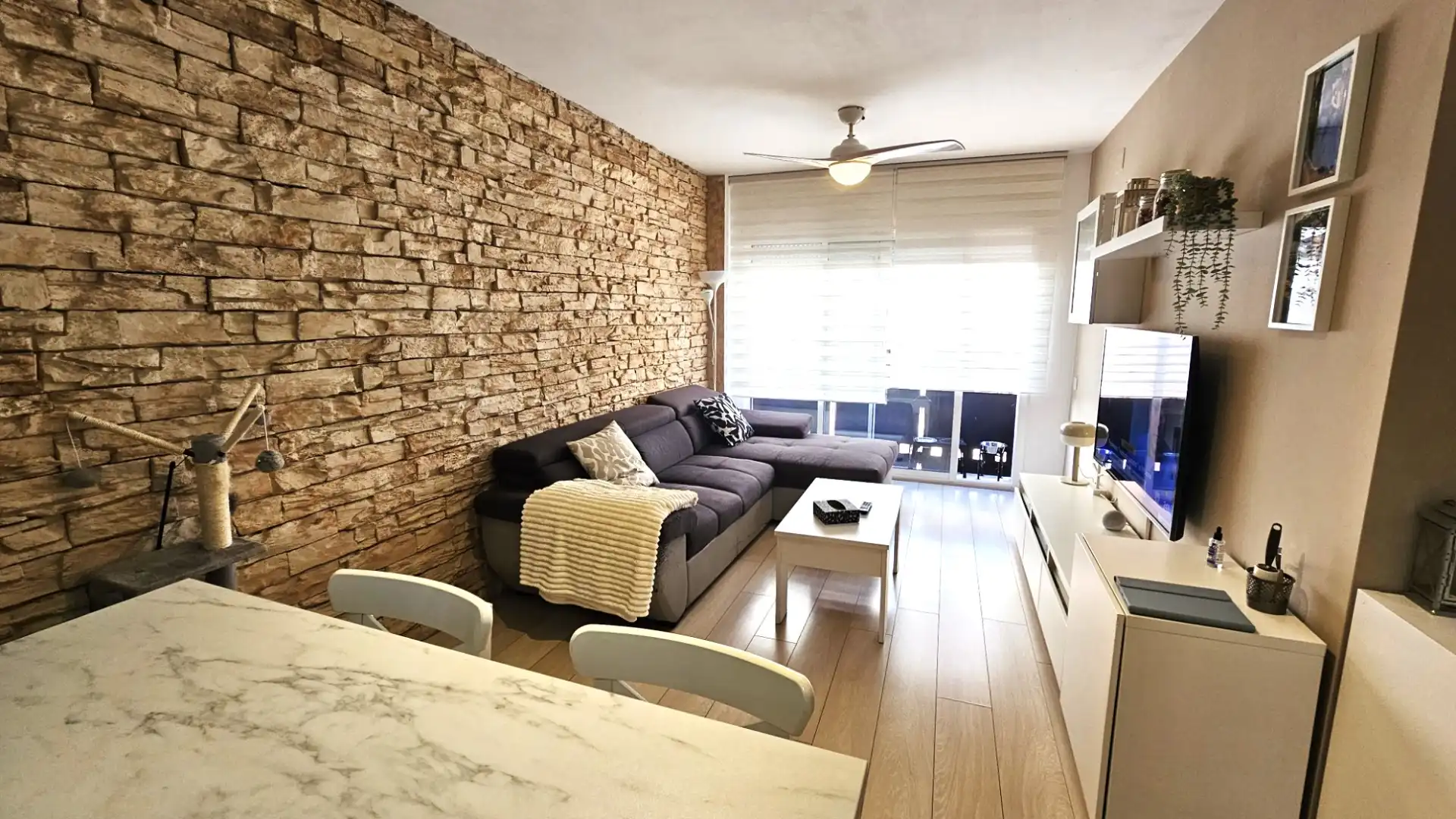 Sala de estar de Piso en venta en Sabadell con Aire acondicionado, Calefacción y Amueblado