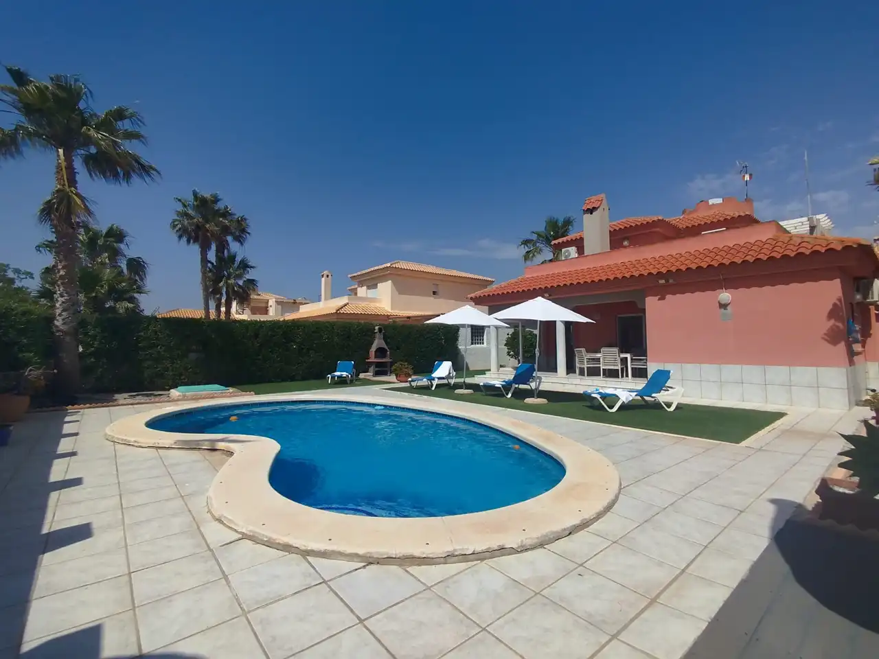 Swimming pool of Houses for sale in La Manga del Mar Menor  with Air Conditioner, Heating and Private garden
