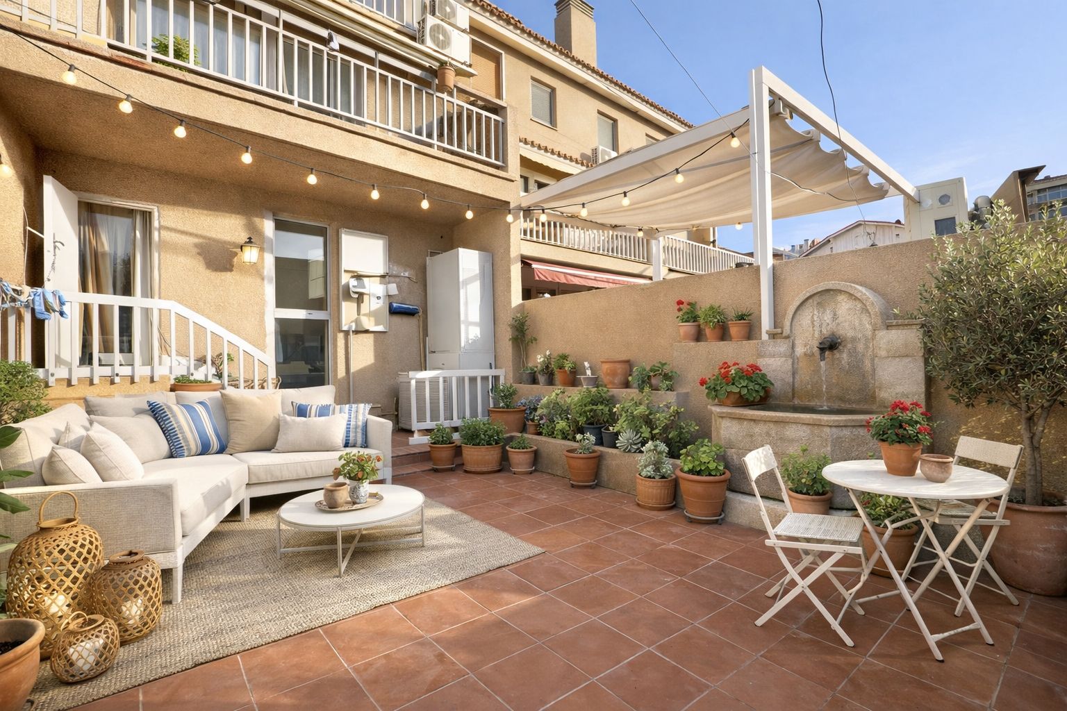 Terrace of Single-family semi-detached for sale in Polinyà  with Air Conditioner, Heating and Private garden