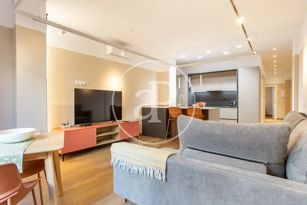 Living room of Flat for rent in Valencia  with Air Conditioner, Heating and Terrace