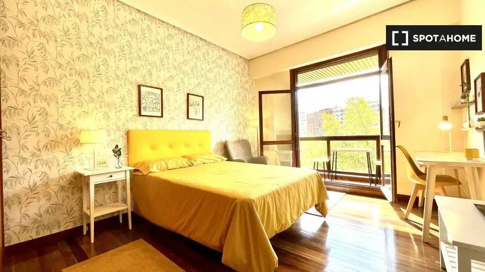 Habitación de Piso para compartir en Bilbao  con Aire acondicionado, Terraza y Amueblado