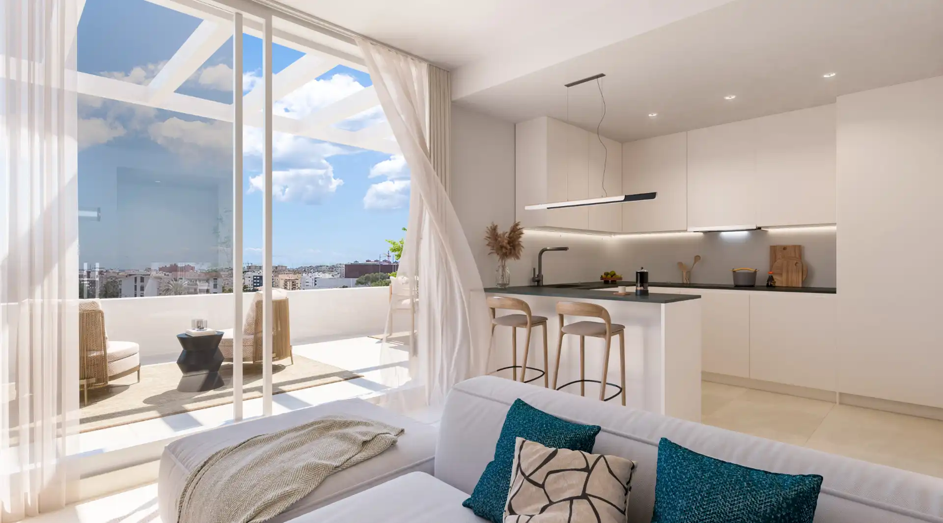 Dormitori de Apartament en venda en Estepona amb Aire condicionat, Calefacció i Jardí privat