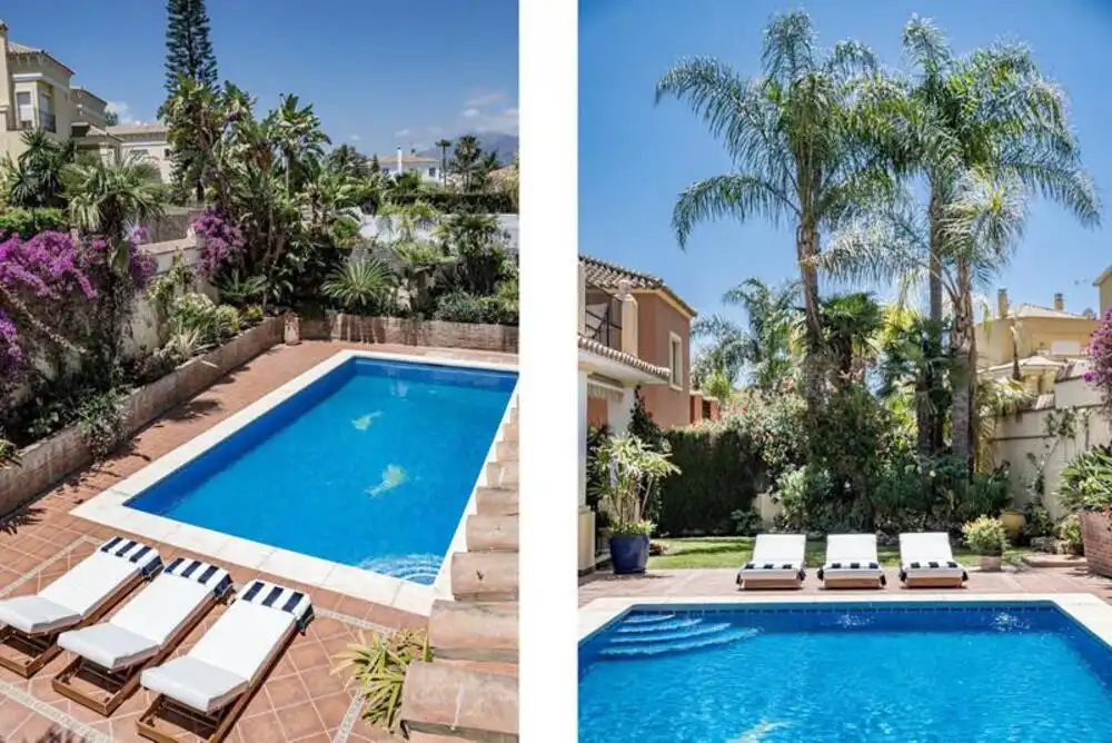 Jardí de Casa adosada de lloguer en Marbella amb Aire condicionat, Jardí privat i Terrassa