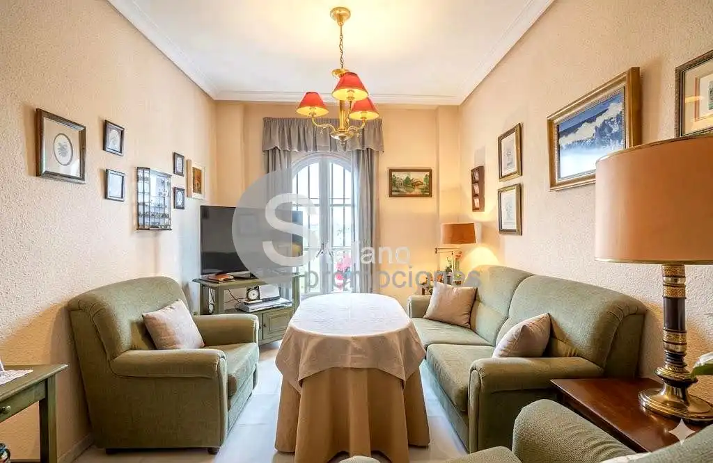Sala d'estar de Casa adosada en venda en Málaga amb Aire condicionat, Terrassa i Traster