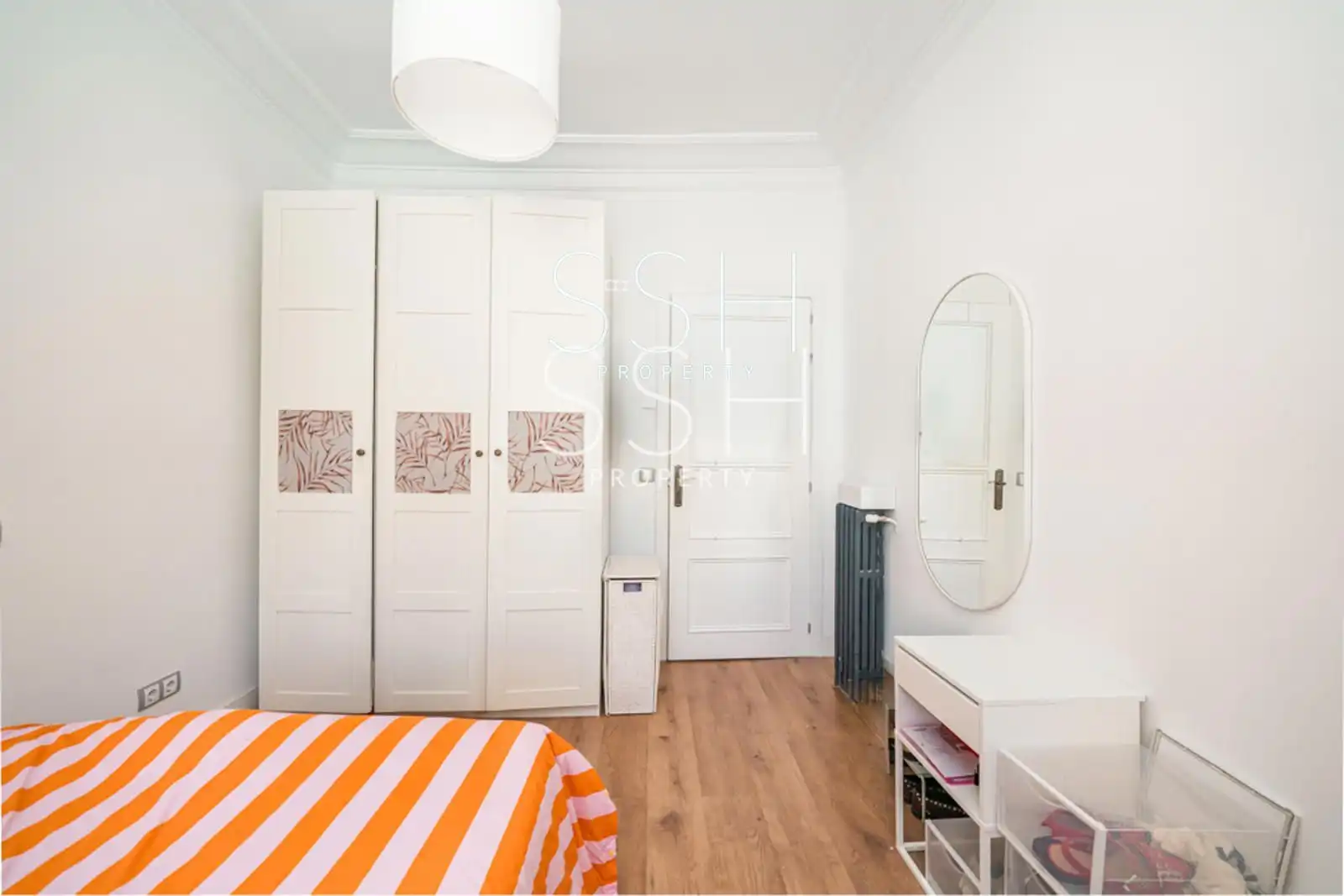 Schlafzimmer von Wohnung zur Miete in Madrid mit Klimaanlage, Heizung und Möbliert