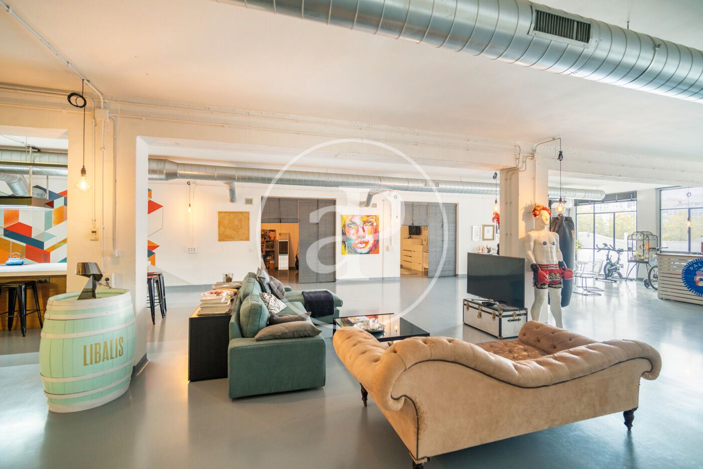 Sala d'estar de Pis en venda en  Barcelona Capital amb Aire condicionat i Calefacció